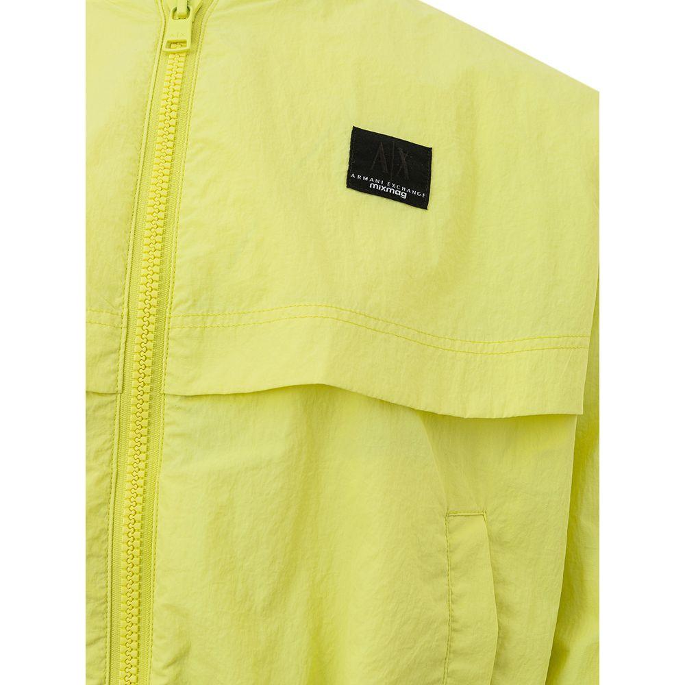 Armani Exchange Chic Yellow Polyamide Jacket for Women chic-yellow-polyamide-jacket