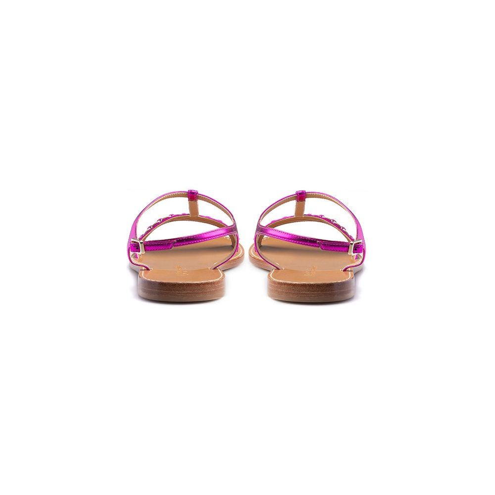 Salvatore Ferragamo Elegant Purple Summer Sandals elegant-amethyst-leather-sandals