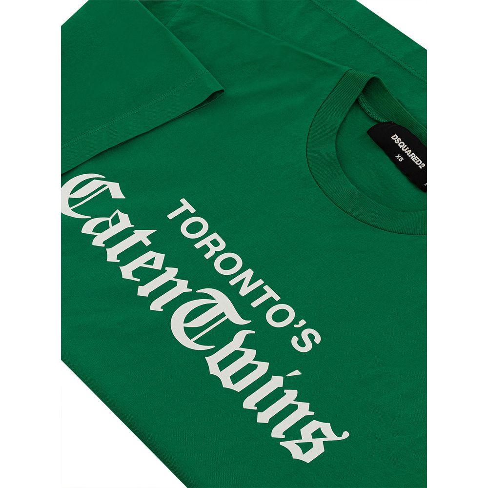 Dsquared² Green Cotton Tops & T-Shirt green-cotton-tops-t-shirt-4