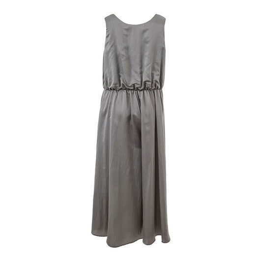 LardiniElegant Silk Gray Dress - Timeless EleganceMcRichard Designer Brands£159.00