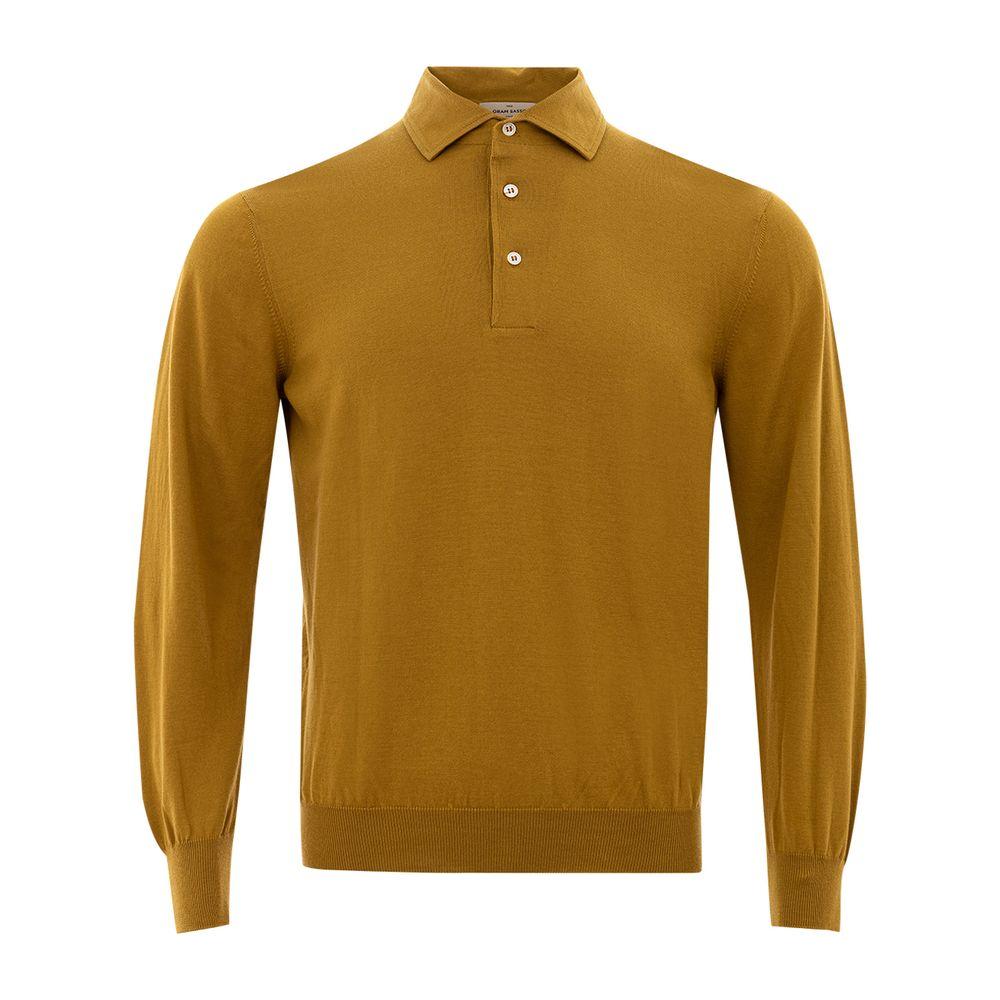 Gran Sasso Sunshine Elegance Italian Cotton Polo Shirt sunny-yellow-italian-cotton-polo