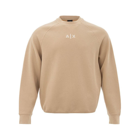 Armani Exchange Beige Cotton Sweater for Men beige-cotton-sweater-for-men