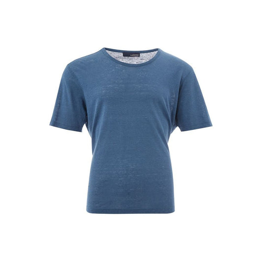 Elegant Blue Cotton T-Shirt for Men