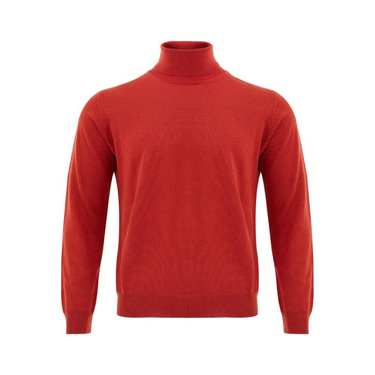 FERRANTE Elegant Wool Rich Red Sweater elegant-red-wool-sweater-for-men