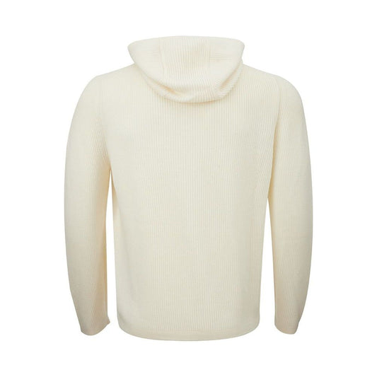 Gran Sasso Elegant White Wool Sweater for Men elegant-white-wool-sweater-for-men