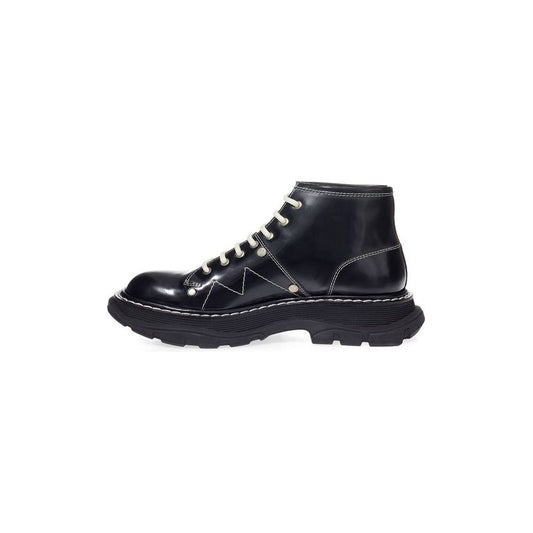 Alexander McQueen Elegant Black Leather Boots elegant-black-leather-boots