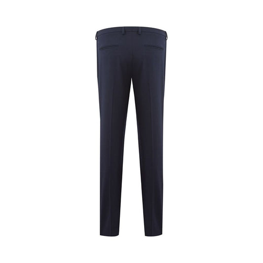Lardini Elegant Blue Wool Trousers for Women elegant-blue-wool-trousers-for-women