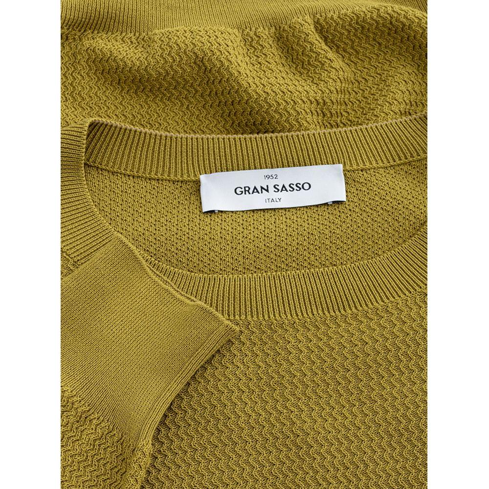 Gran Sasso Elegant Green Cotton Sweater for Men elegant-cotton-green-sweater-for-men