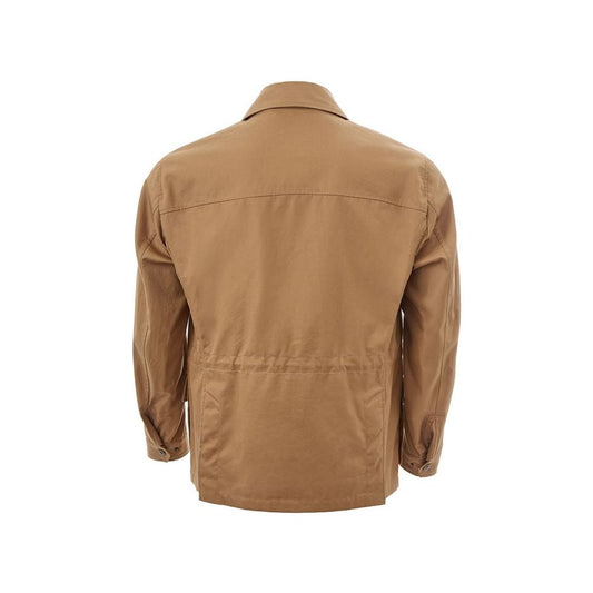 Sealup Elegant Cotton Brown Jacket for Men elegant-brown-cotton-jacket