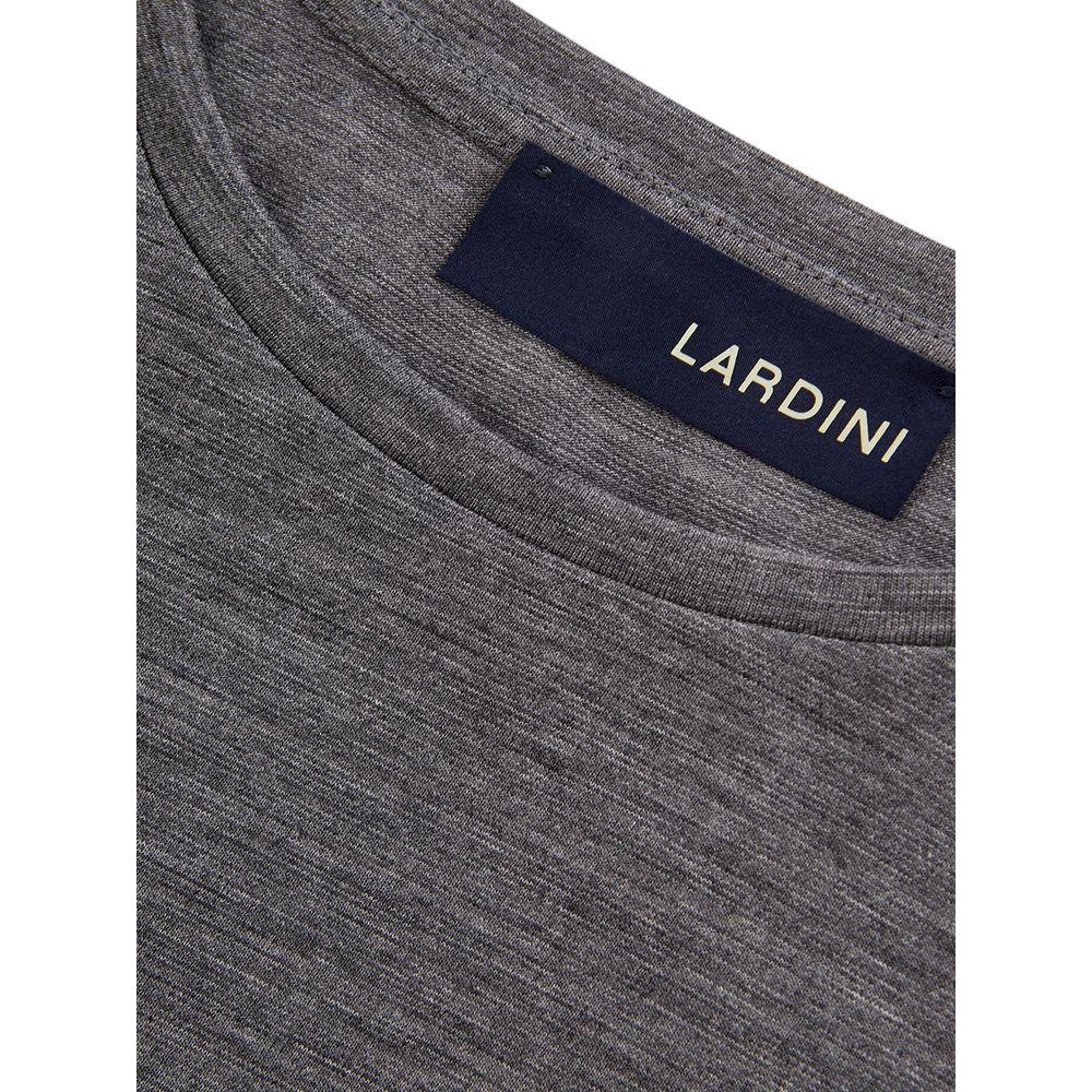 Lardini Elegant Gray Woolen Designer T-Shirt elegant-gray-wool-t-shirt-for-men