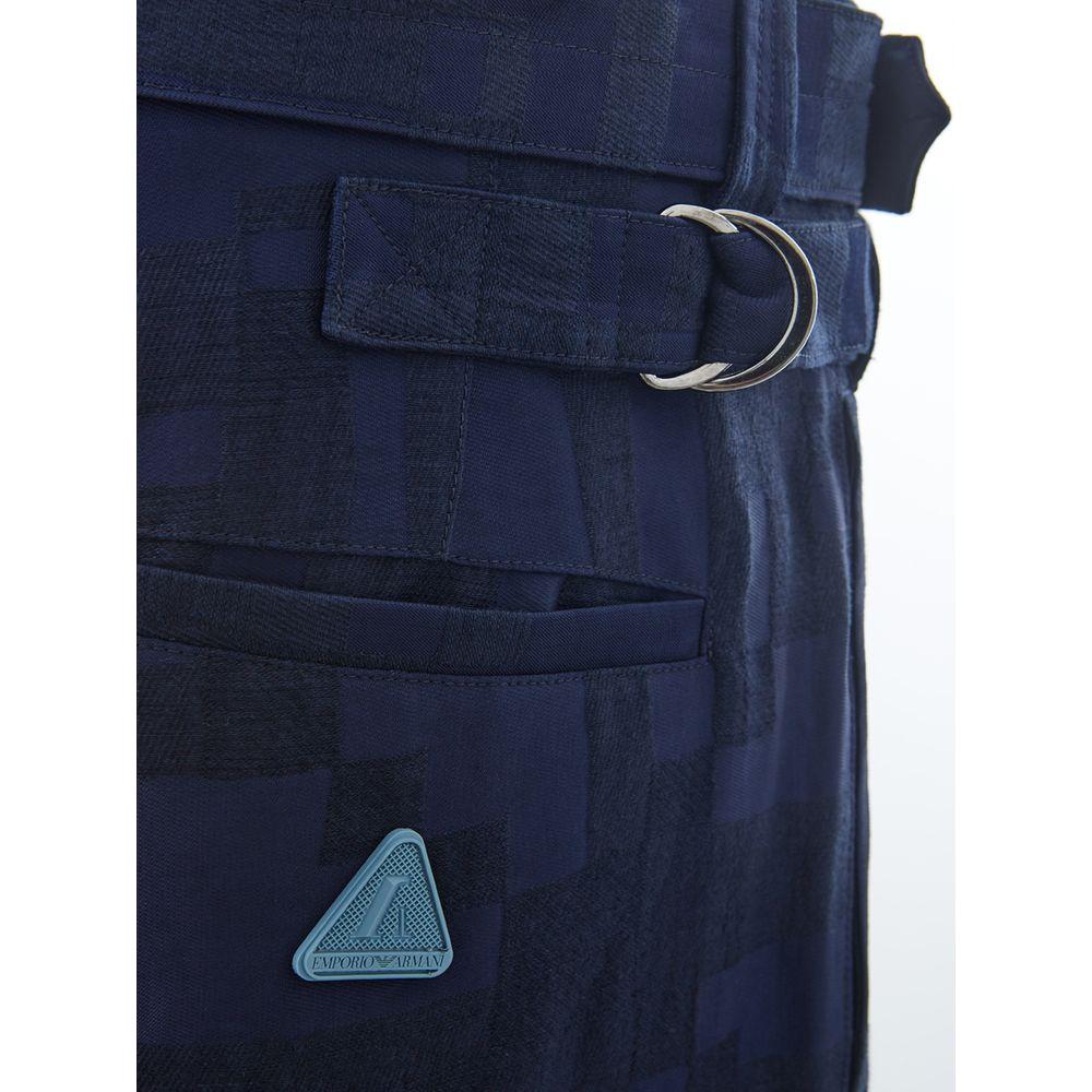 Emporio Armani Blue Linen Jeans & Pant blue-linen-jeans-pant