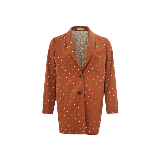 Lardini Elegant Cotton Brown Jacket elegant-cotton-brown-jacket