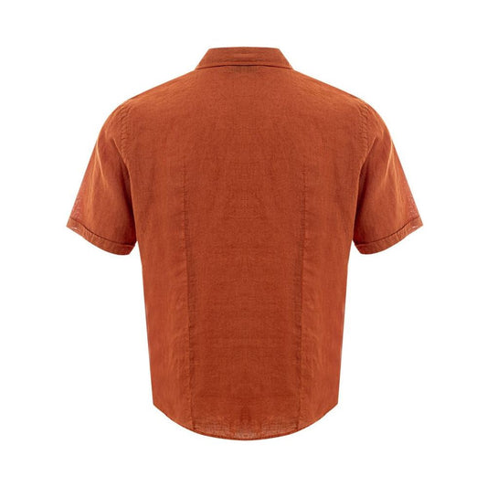 Gran Sasso Elegant Linen Brown Shirt for the Sophisticated Man elegant-linen-brown-shirt-for-the-sophisticated-man