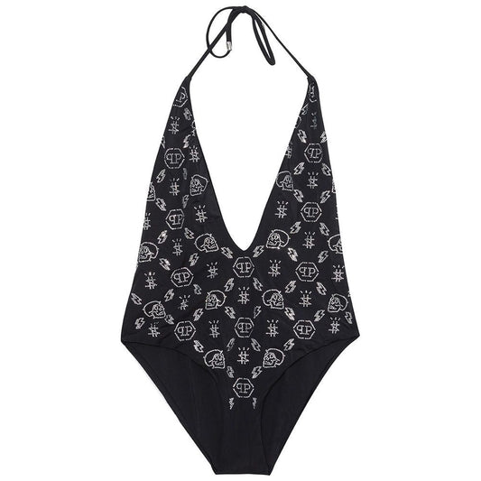 Philipp Plein Sleek Black Polyamide Swimsuit sleek-black-polyamide-swimsuit