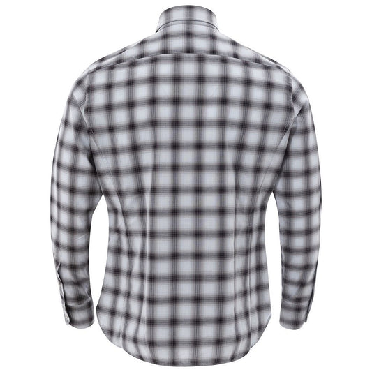 Elegant Gray Cotton Mens Shirt