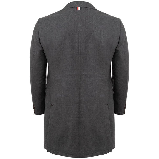 Thom Browne Classic Gray Wool Jacket elegant-gray-wool-jacket-for-men