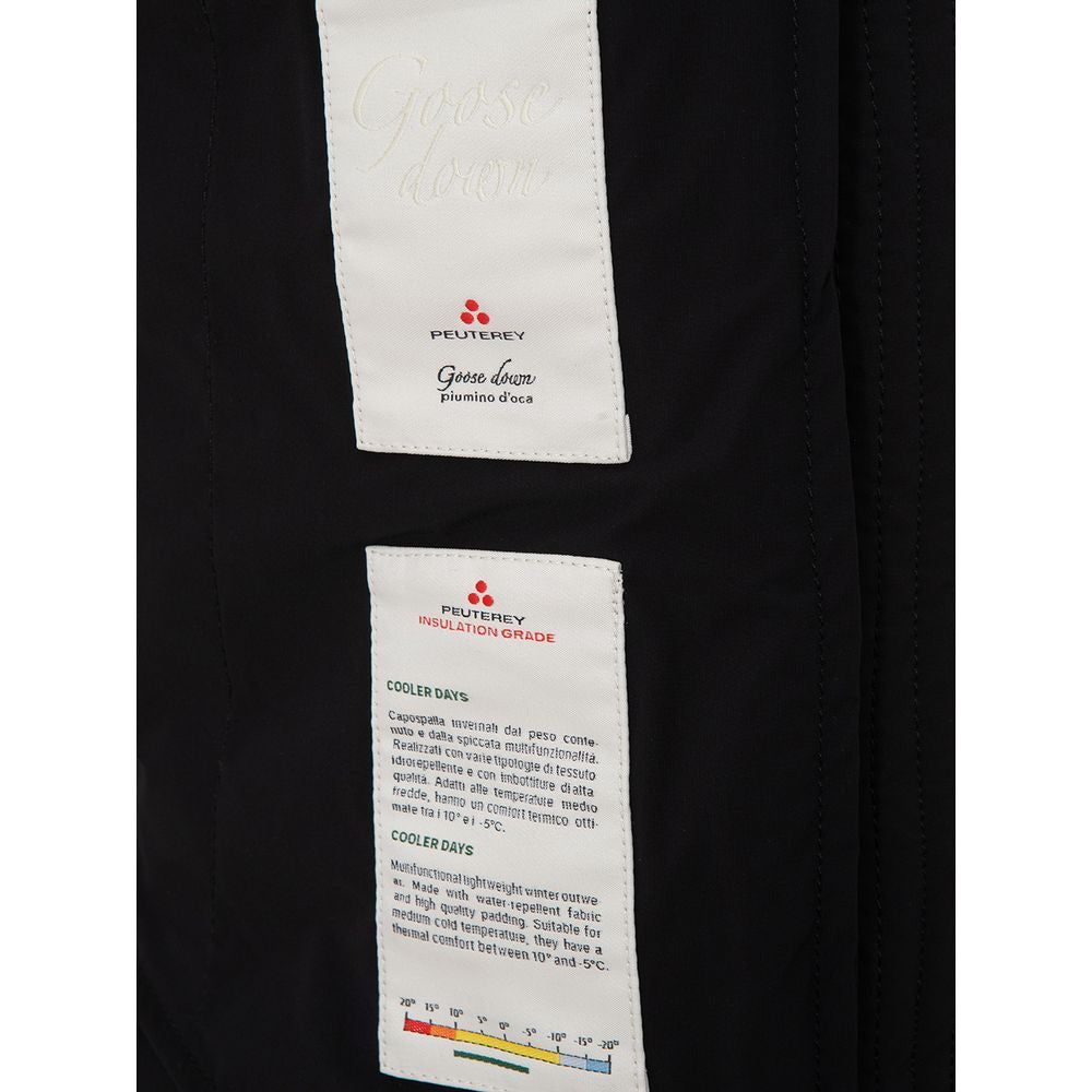 Peuterey Elegant Black Polyamide Jacket for Women sleek-polyamide-black-jacket-for-women