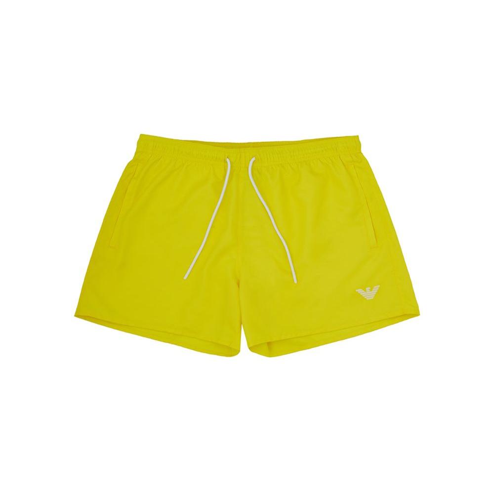 Emporio Armani Sun-Kissed Yellow Swim Shorts for Men sunny-escape-polyester-swim-shorts