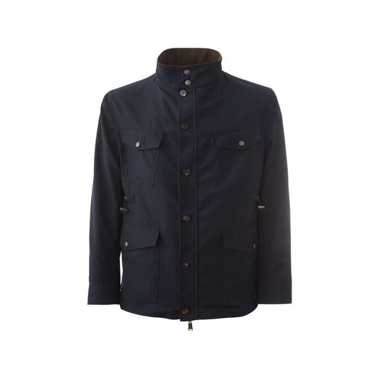 Lardini Elegant Wool Blue Jacket for Men elegant-wool-blue-mens-jacket