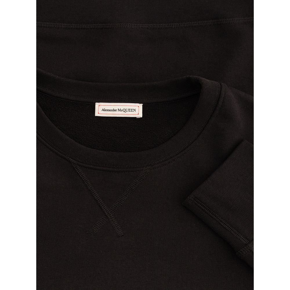 Alexander McQueen Black Cotton Sweater black-cotton-sweater-1