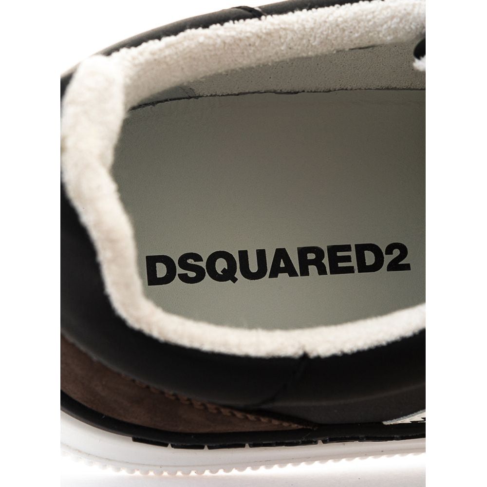 Dsquared² Black Leather Sneaker black-leather-sneaker-1