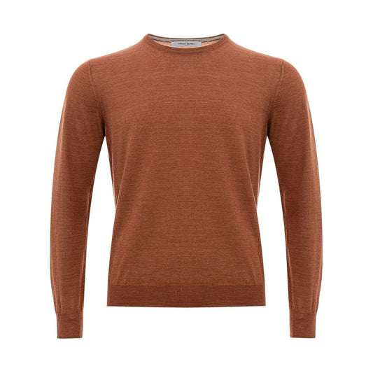 Gran Sasso Elegant Woolen Brown Sweater for Men elegant-woolen-mens-brown-sweater