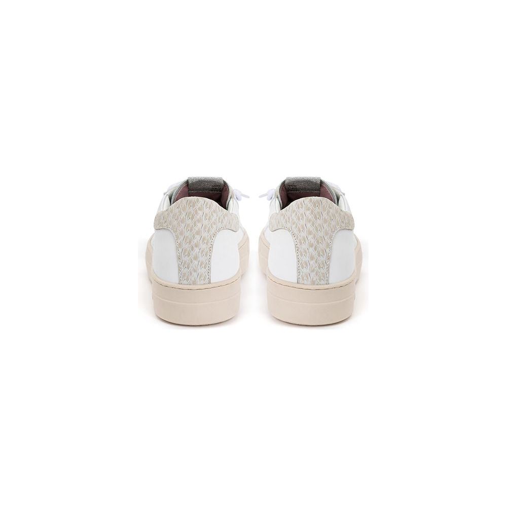 P448 White Leather Sneakers Elegant Casual Footwear p448-luxury-white-leather-sneakers