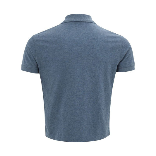 Elegant Cotton Polo Shirt in Rich Blue