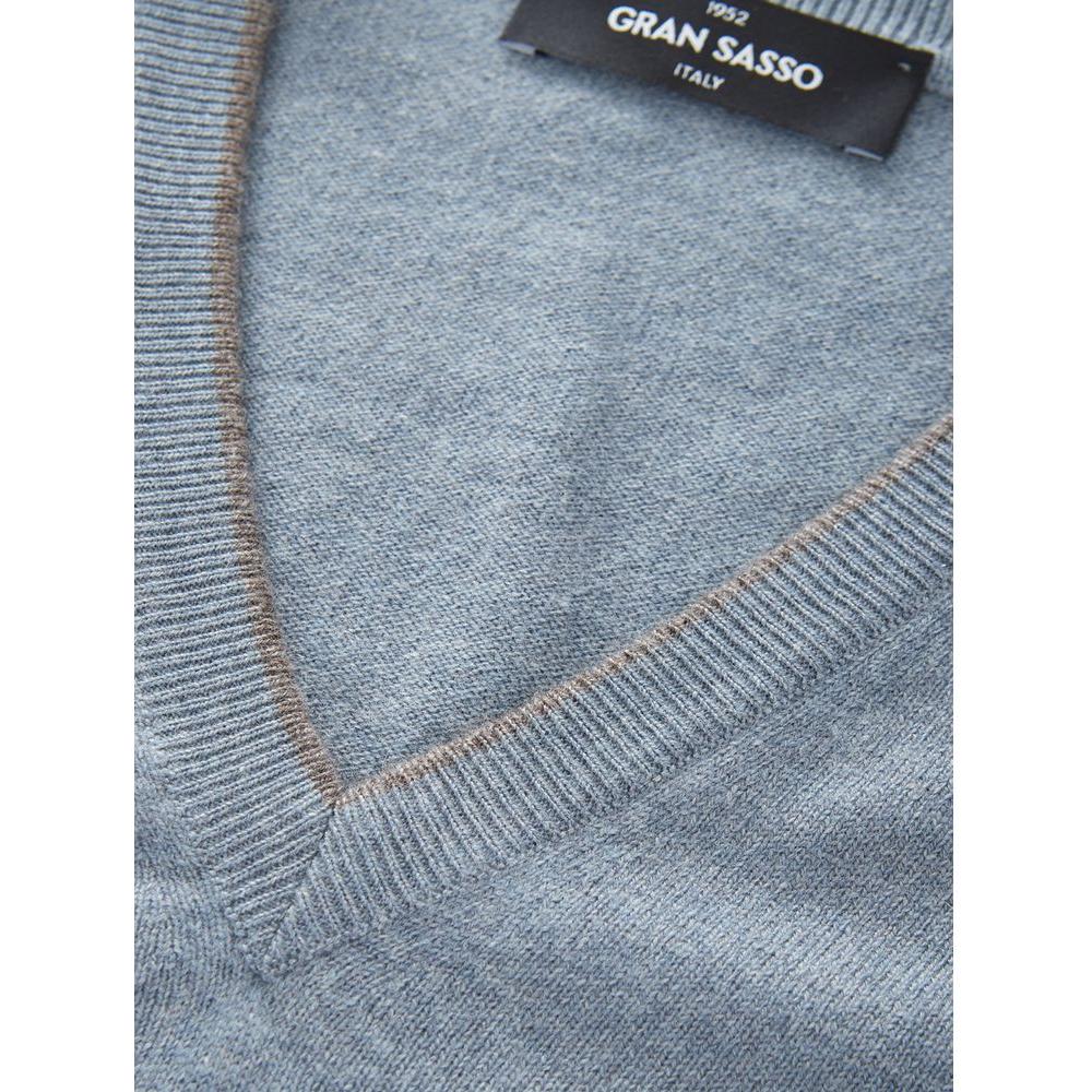 Gran Sasso Elegant Cashmere Sweater in Chic Gray elegant-gray-cashmere-mens-sweater