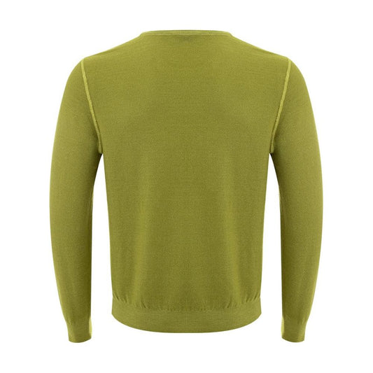 Gran Sasso Elegant Green Wool Sweater for Men elegant-green-wool-sweater-for-men