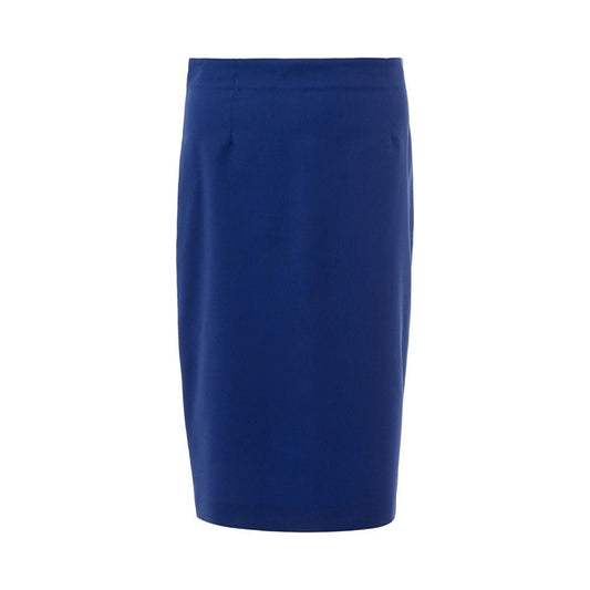 Elegant Blue Wool Skirt for Sophisticated Style