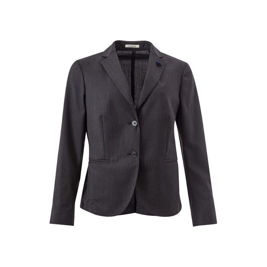 Lardini Chic Gray Cotton Jacket for Women chic-gray-cotton-jacket-for-women