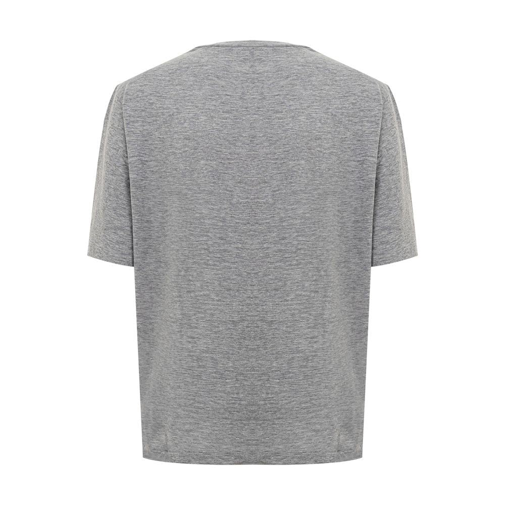 Dsquared² Chic Gray Cotton Tee for the Modern Woman chic-gray-cotton-tee-for-the-modern-woman