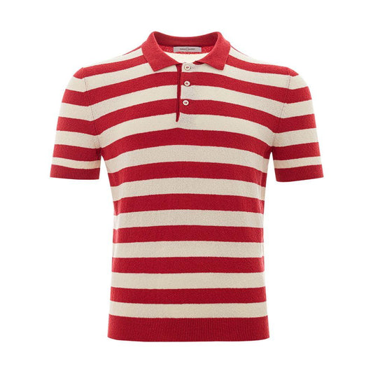 Elegant Cotton Polo Shirt in Vibrant Red