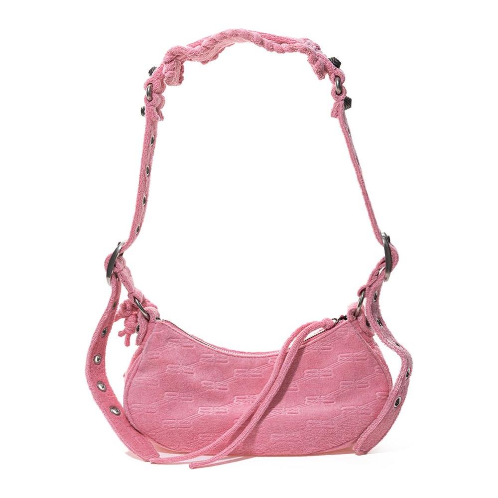 Balenciaga Elegant Cotton Candy Pink Tote for Sophisticated Style elegant-pink-cotton-handbag