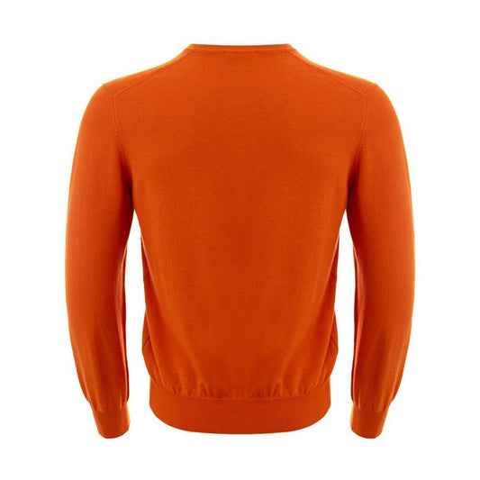 Elegant Cotton Orange Sweater for Men