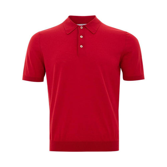 Gran Sasso Elegant Italian Cotton Polo Shirt in Vibrant Red elegant-red-italian-cotton-polo-shirt