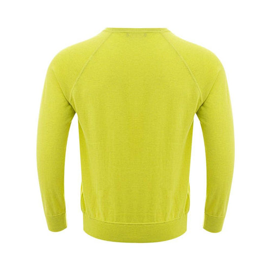 Gran Sasso Radiant Yellow Italian Cotton Sweater radiant-yellow-italian-cotton-sweater