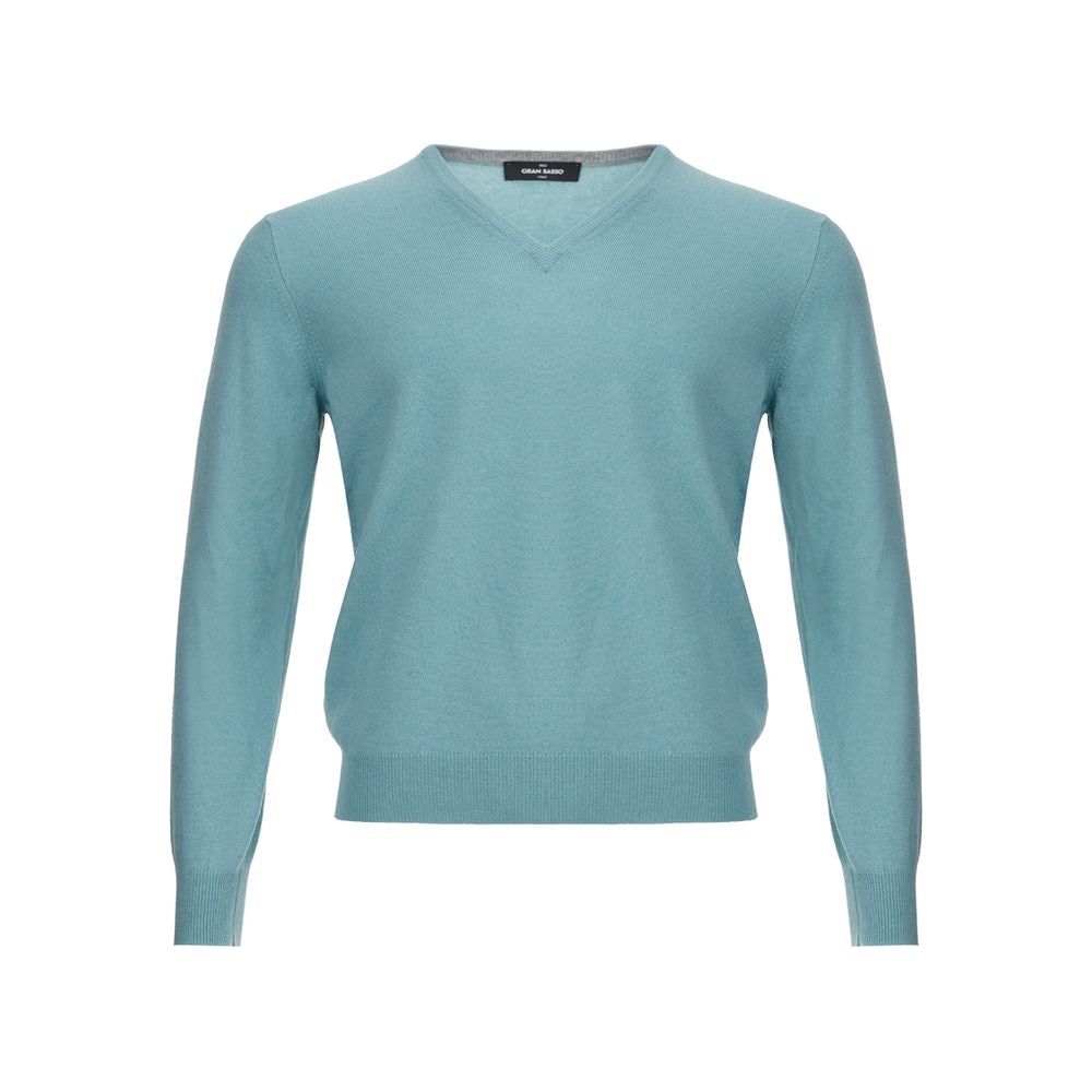 Gran Sasso Turquoise Cashmere Sweater Elegance turquoise-cashmere-sweater-for-men