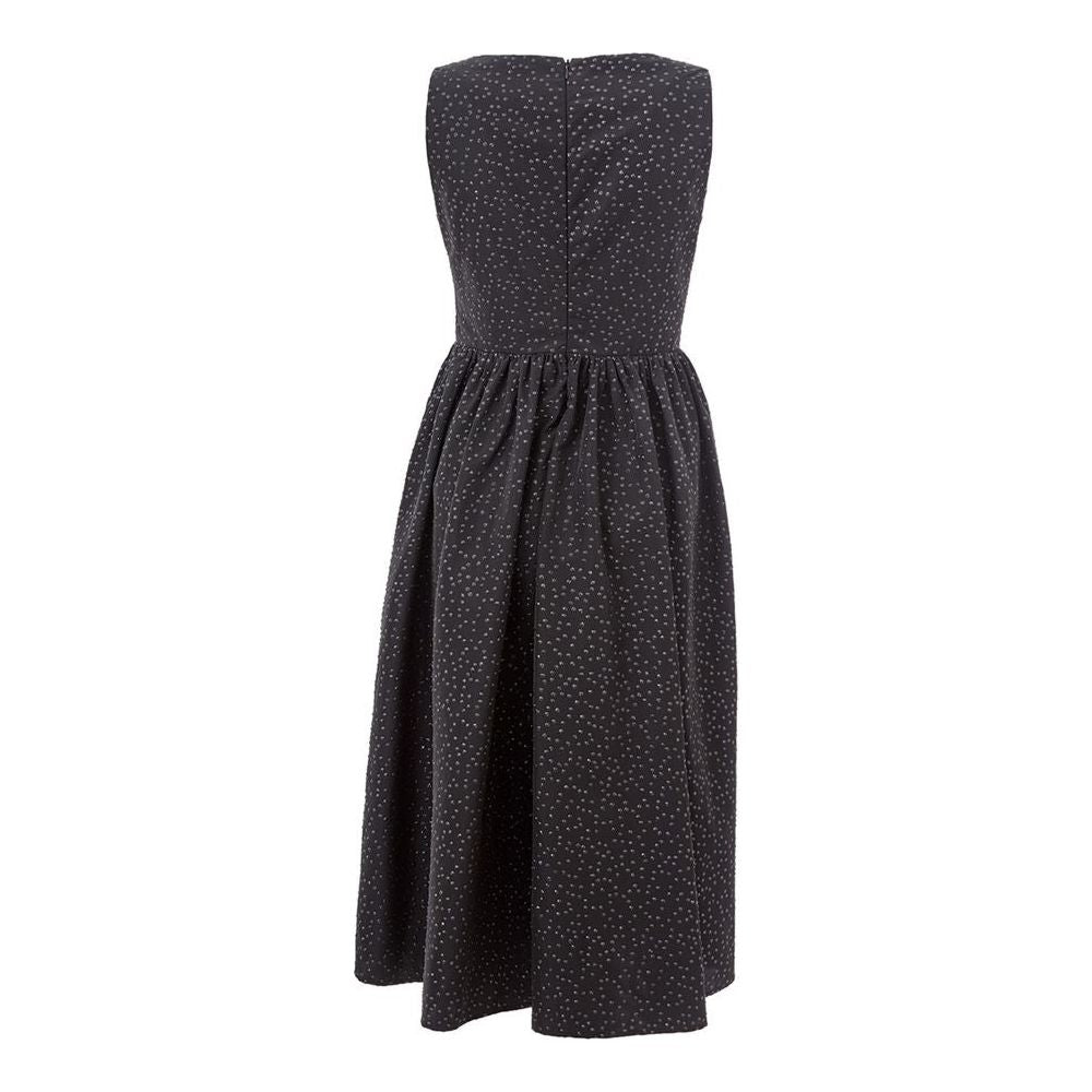 Lardini Elegant Black Polyethylene Dress elegant-black-polyethylene-suit-for-women