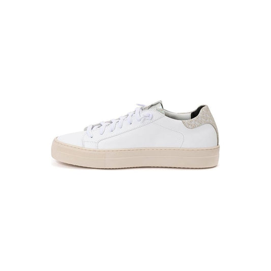 P448 White Leather Sneakers Elegant Casual Footwear p448-luxury-white-leather-sneakers