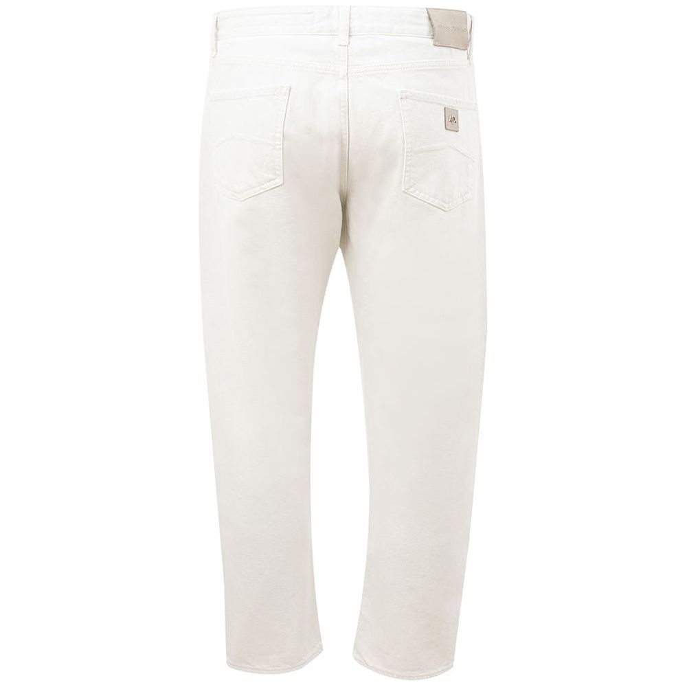 Armani Exchange Elegant White Cotton Trousers elegant-white-cotton-trousers