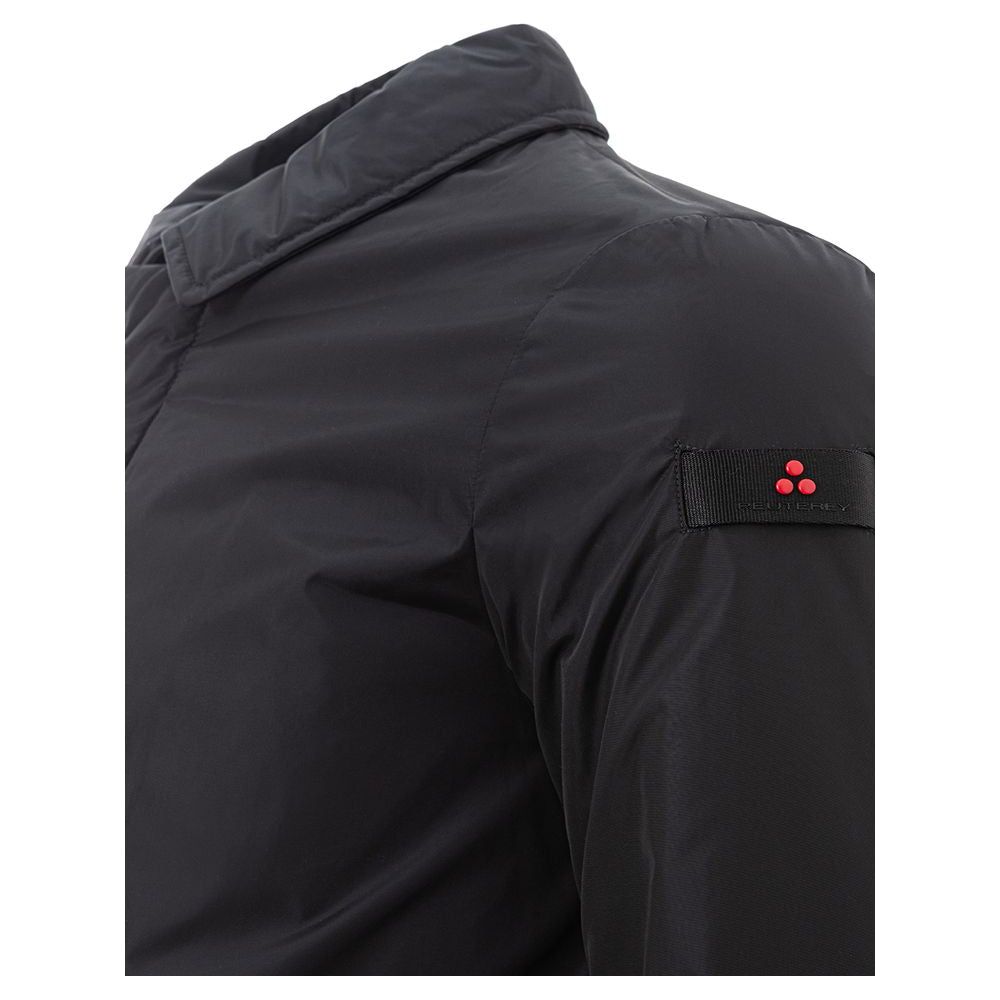 Peuterey Sleek Black Polyamide Men's Jacket elegant-black-polyamide-jacket