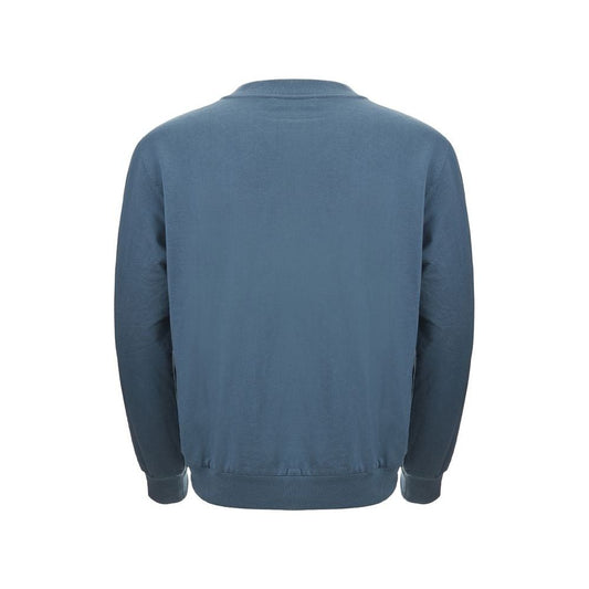 Elegant Cotton Blue Sweater for Men