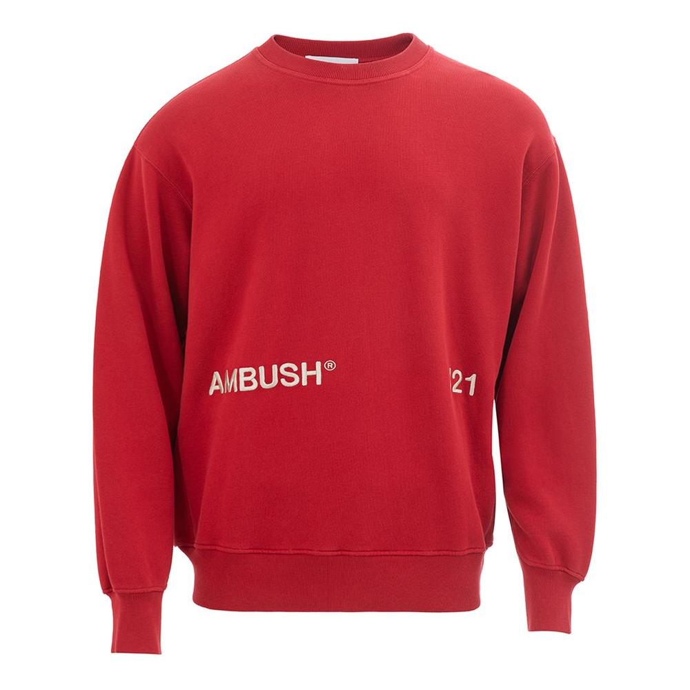 Ambush Elevated Red Cotton Sweater ambush-crimson-knit-cotton-sweater