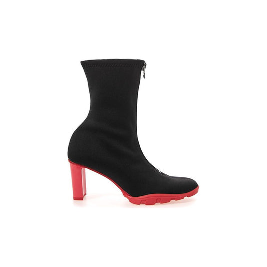 Alexander McQueen Sleek Neoprene and Leather Black Boots elevated-elegance-neoprene-leather-boots