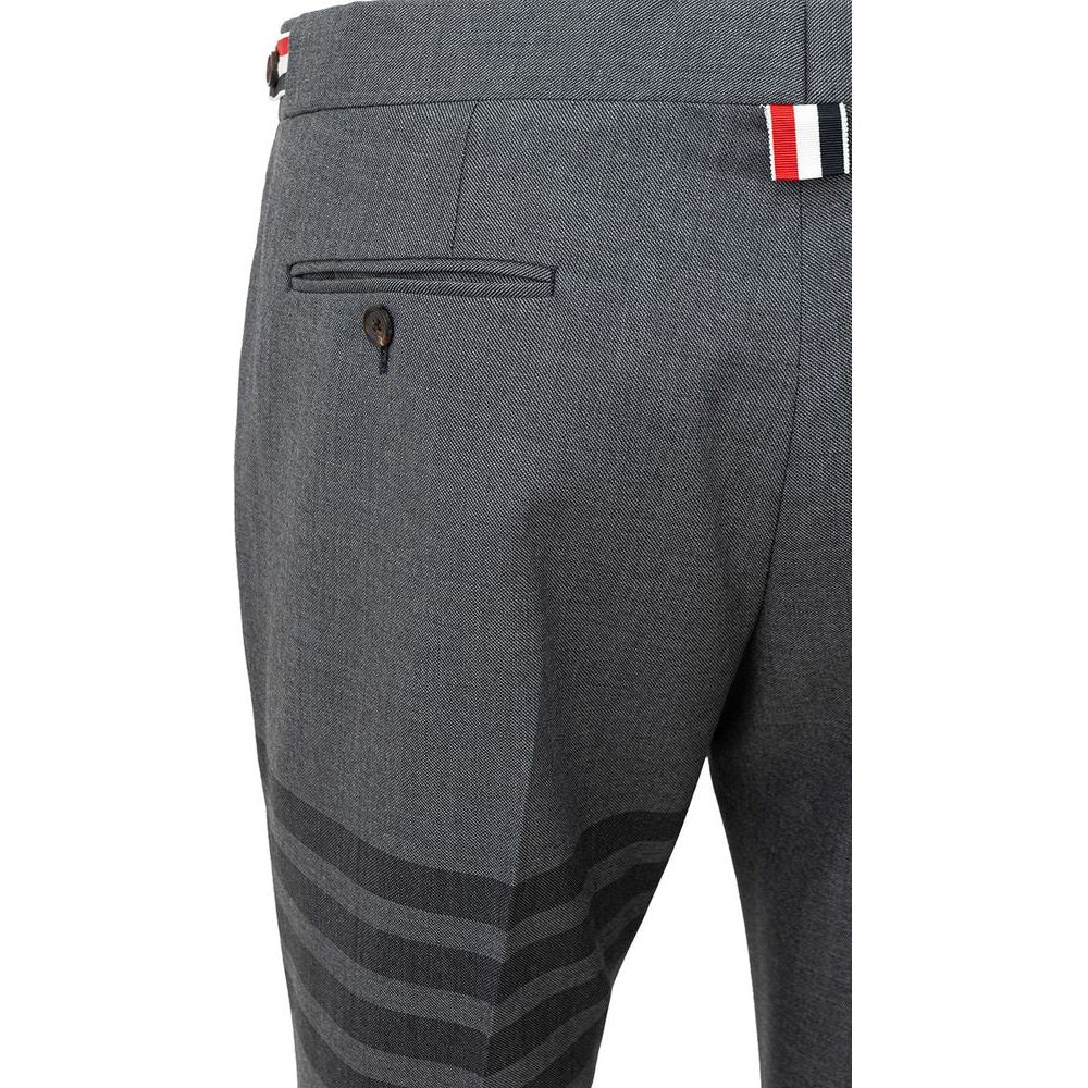 Thom Browne Elevated Gray Wool Trousers for Men elegant-gray-wool-trousers-for-the-modern-gentleman