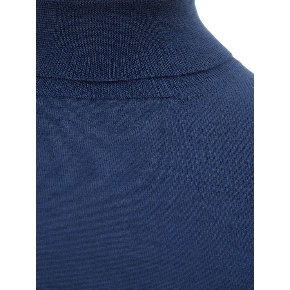 Gran Sasso Elegant Cashmere Sweater in Serene Blue elegant-cashmere-blue-mens-sweater