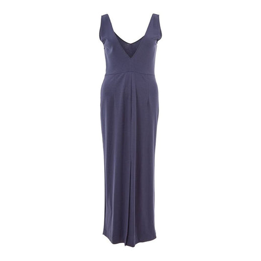 Lardini Elegant Lardini Viscose Blue Dress elegant-blue-visose-blazer-for-women