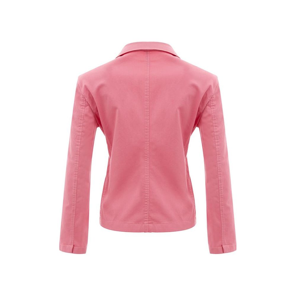 Lardini Elegant Pink Cotton Jacket for Her elegant-cotton-pink-jacket